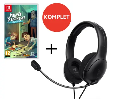 PDP NINTENDO SWITCH LVL40 žične slušalke + HELLO NEIGHBOR:HIDE&SEEK igra za NINTENDO SWITCH