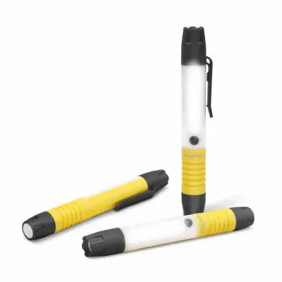 Žepna baterijska COB LED svetilka 2v1 z baterijami 3xAAA