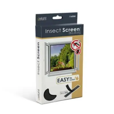 Komarnik za okno 100 x 100 cm črna barva