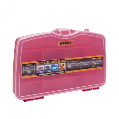 Plastični kovček s predalčki rdeč velik 258 x 160 x 40mm