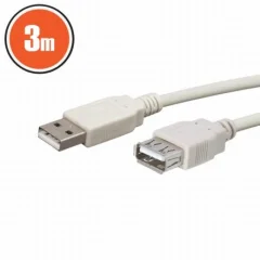 USB podaljšek 3m bel