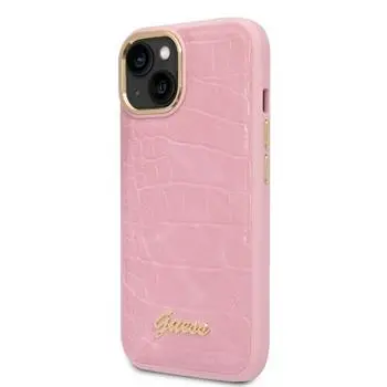 GUESS CROCO IPHONE 14 PLUS ovitek roza