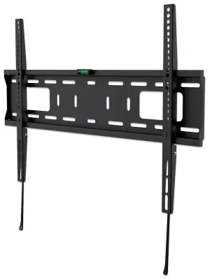 MANHATTAN Stenski fiksni TV nosilec 37''-70'' 50kg, črne barve, ultra tanek