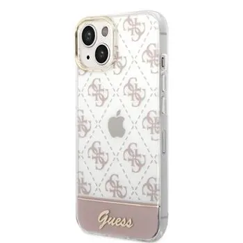 GUESS GLITTER LOGO IPHONE 14 ovitek roza
