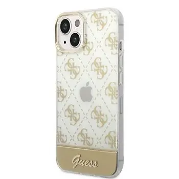 GUESS GLITTER LOGO IPHONE 14 ovitek zlat