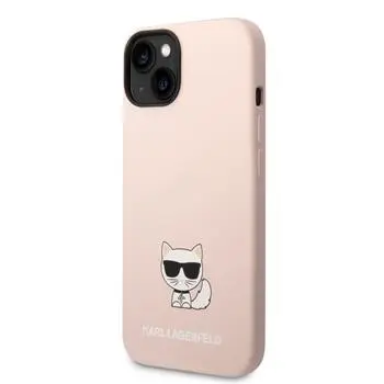 KARL LAGERFELD SILICON CHOUP. IPHONE 14 PLUS ovitek roza