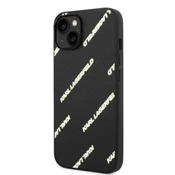 KARL LAGERFELD LOGO LEATHER IPHONE 14 ovitek moder