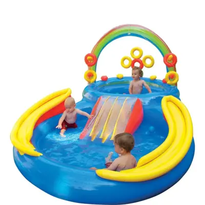 Intex Napihljiv bazen Rainbow Ring Play Center 297x193x135 cm 57453NP