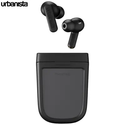 Brezžične SOLARNE slušalke URBANISTA PHOENIX, Bluetooth® 5.2, TWS, IPX4, USB-C, črne (Midnight Black)