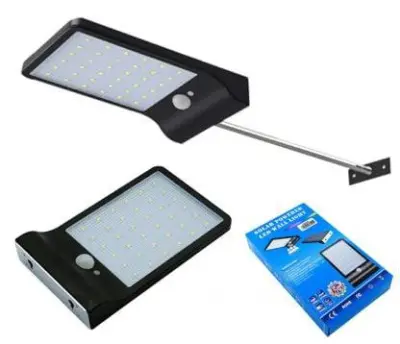 Solarna ulična 36 LED cestna svetilka s PIR sezorjem gibanja 6500K črna