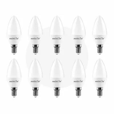 10x LED žarnica - sijalka E14 C30 5W (40W) 420 lm nevtralno bela 4500K