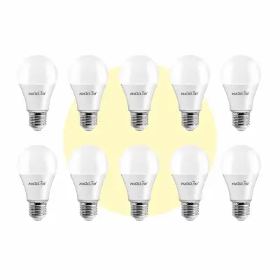 10x LED žarnica - sijalka E27 10W (60W) 806 lm toplo bela 3000K