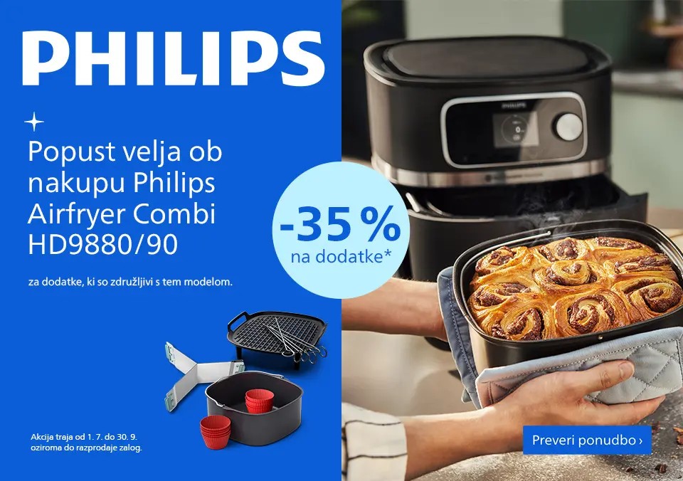 Izkoristi -35 % na dodatke za Philips Airfryer Combi HD9880/90!