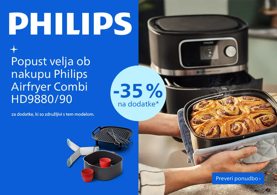 Izkoristi -35 % na dodatke za Philips Airfryer Combi HD9880/90!