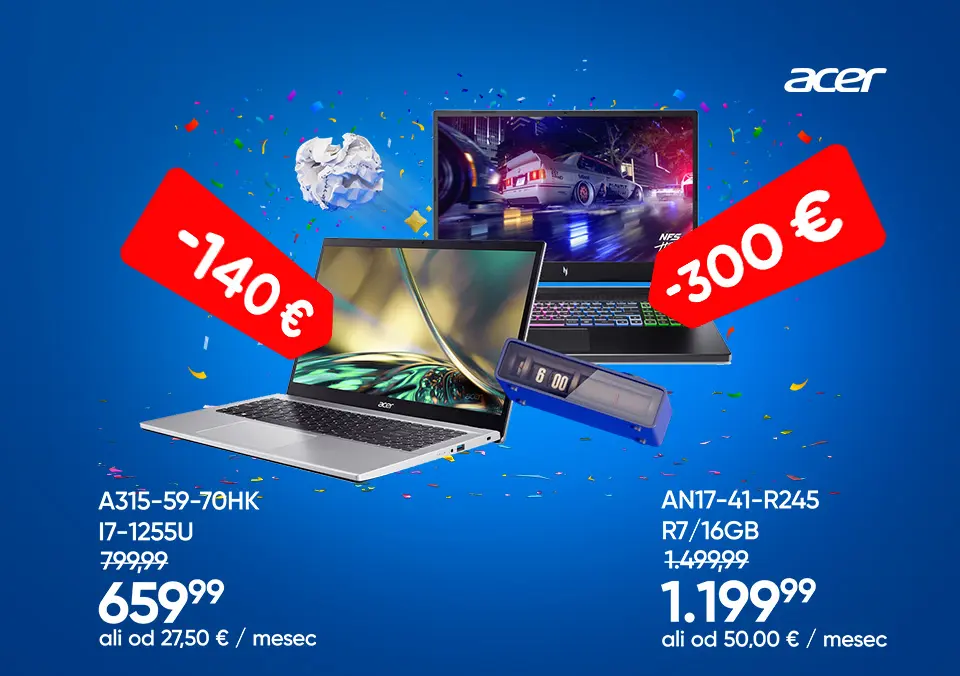 Zanesljiv Acer tudi na obroke!