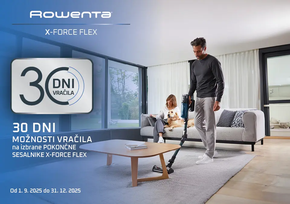 Preizkusi Rowenta X-Force Flex brez skrbi!
