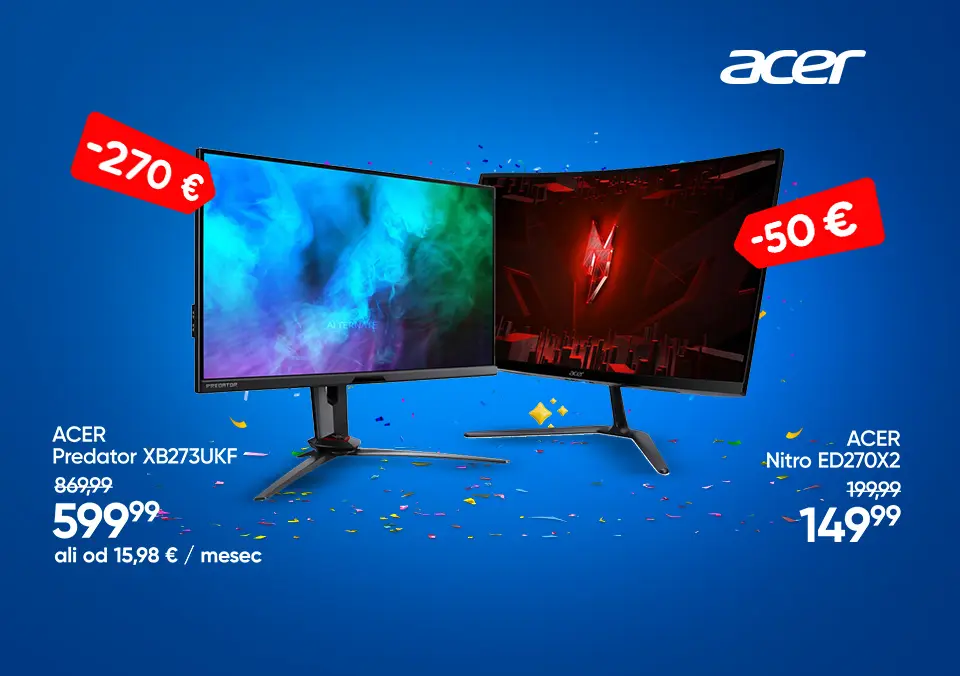 Acer monitorji po akcijskih cenah!