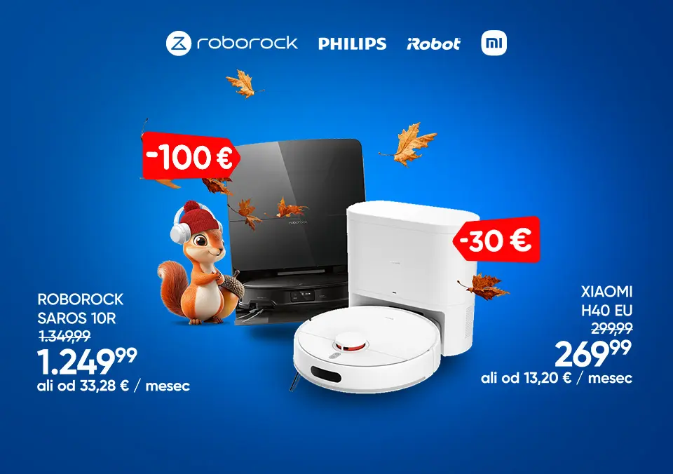 Velika izbira robotskih sesalnikov!