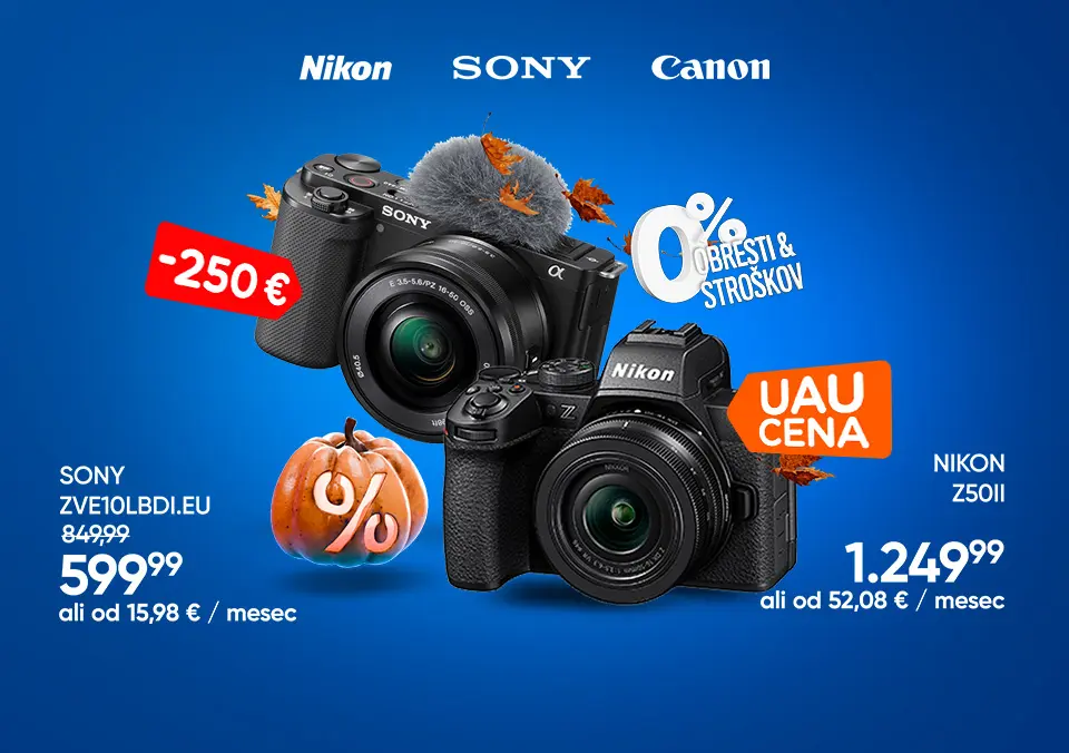 Fotoaparati najboljših znamk na obroke!