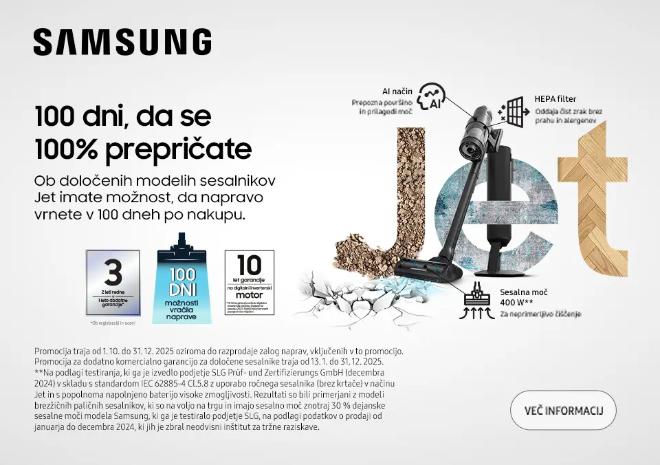 Samsung Jet – 100 dni brez skrbi