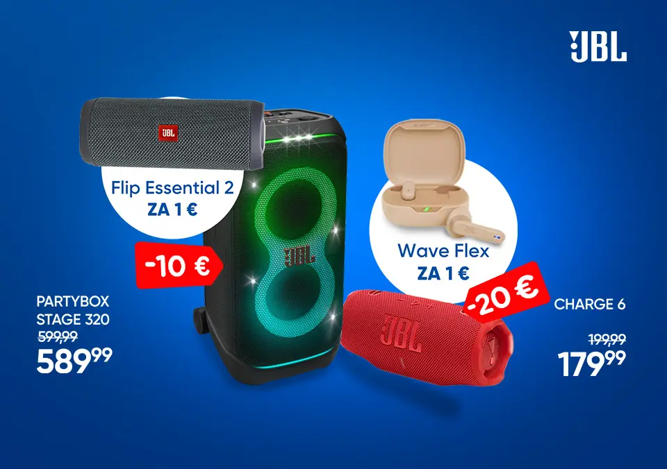 JBL izdelkom smo dodali ugodnost za 1 €