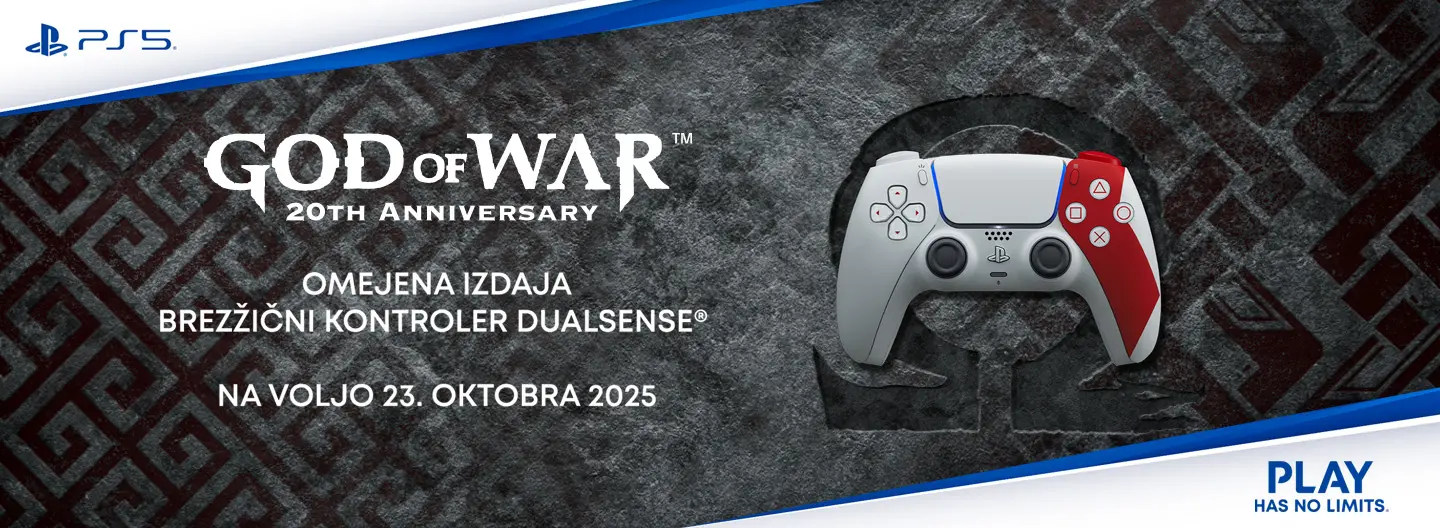 PS5 Dualsense God of War 20th Anniversary