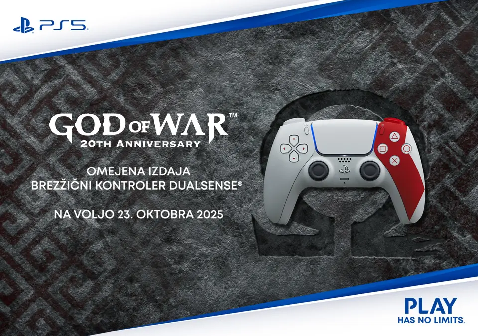 PS5 Dualsense God of War 20th Anniversary