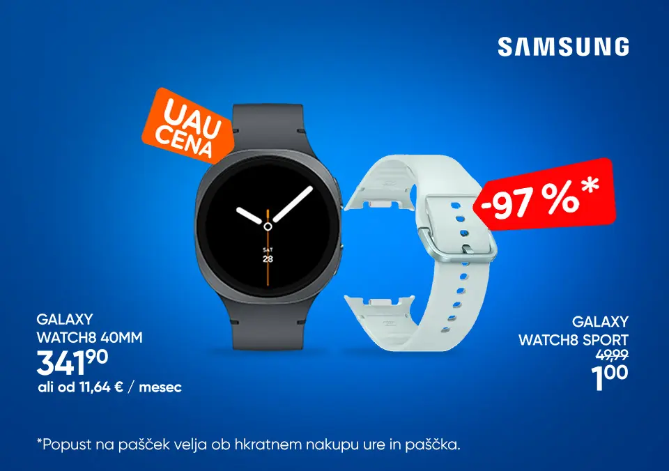 Galaxy Watch 8 smo dodali pašček za samo 1 €