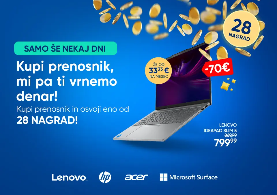 Kupi prenosnik, mi pa ti vrnemo denar!