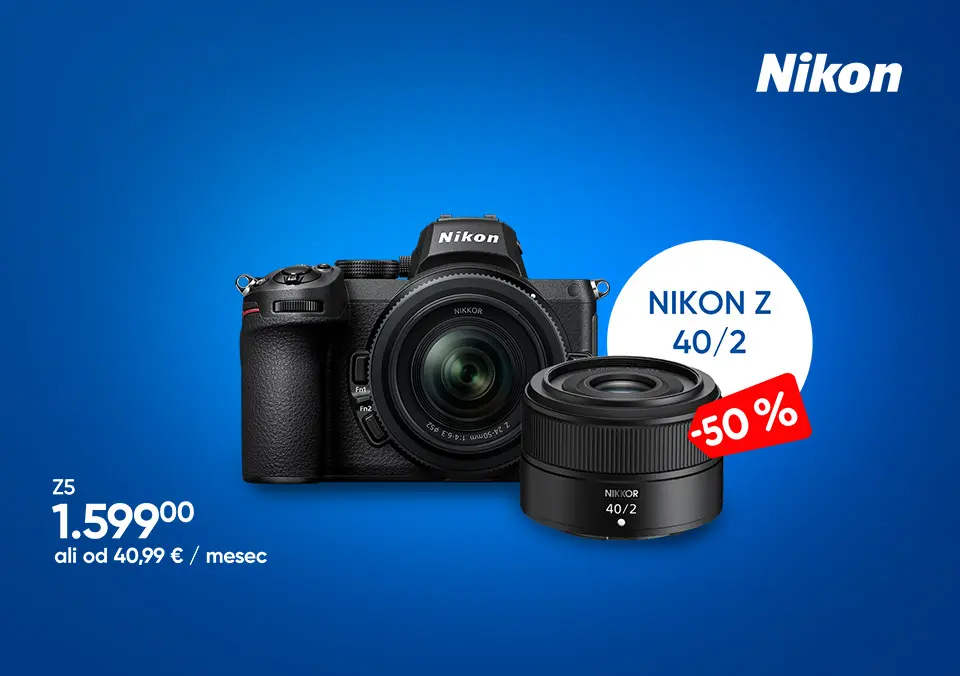 Kupi svoj novi Nikon fotoaparat in prihrani pri objektivu!