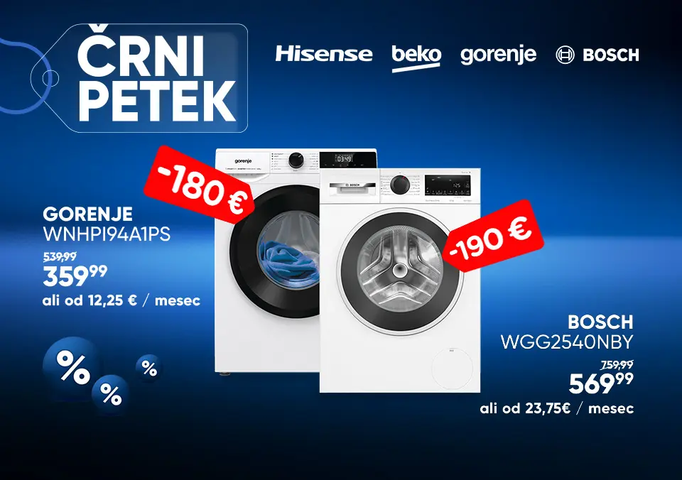 Nore cene pralnih strojev