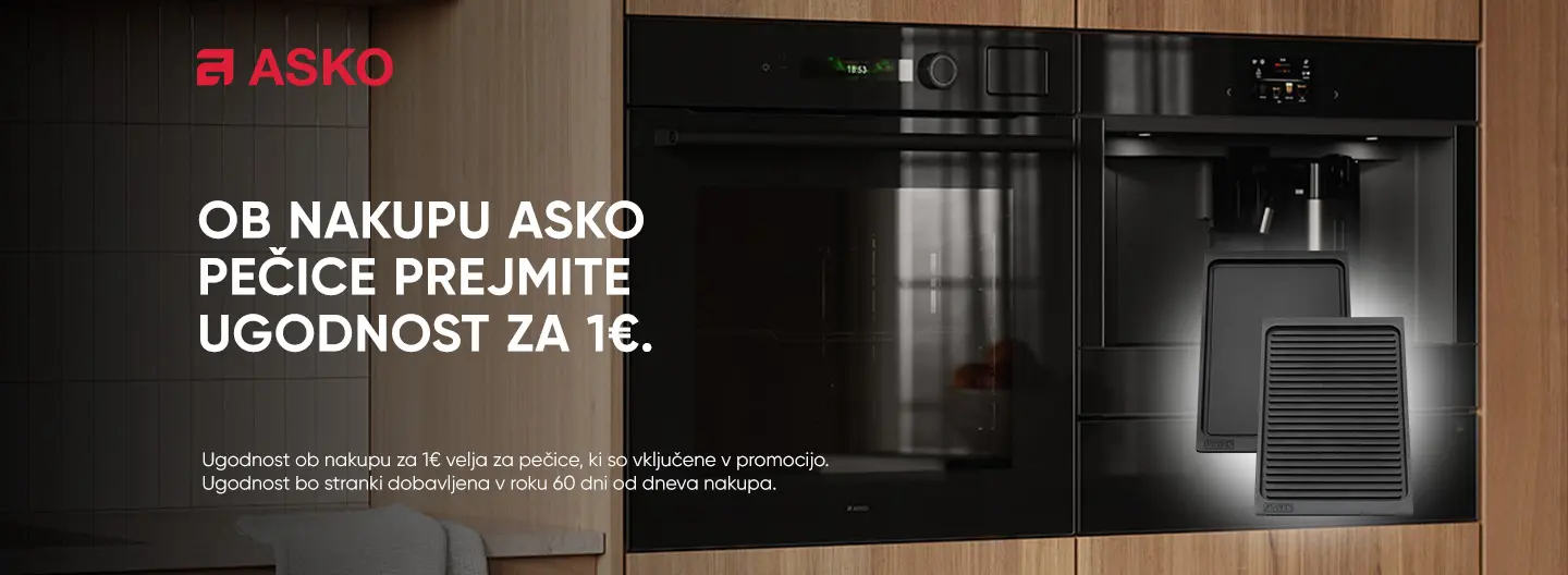 Ob nakupu ASKO pečice prejmite ugodnost za 1€