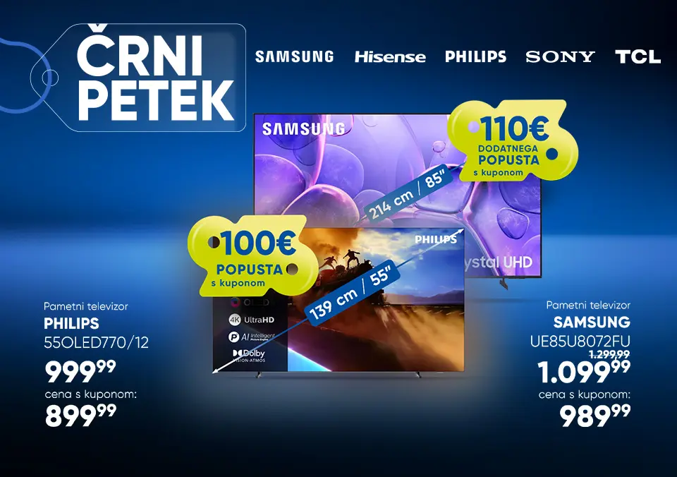 Uporabi kupon in izkoristi popust na televizorje