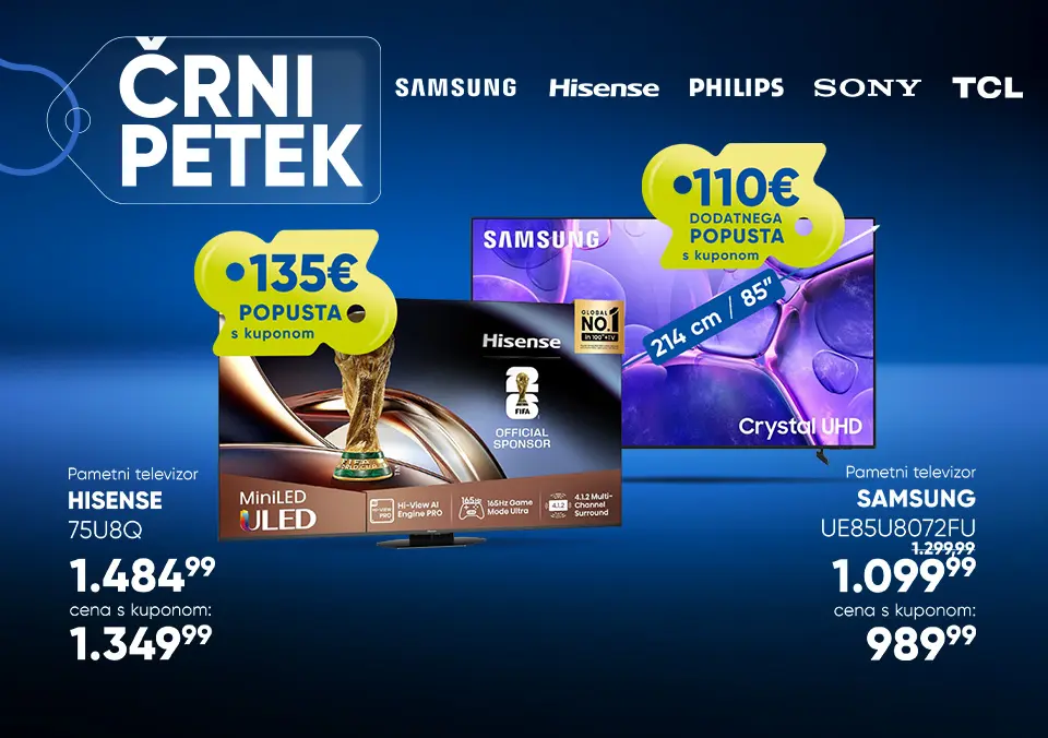 Uporabi kupon in izkoristi popust na televizorje