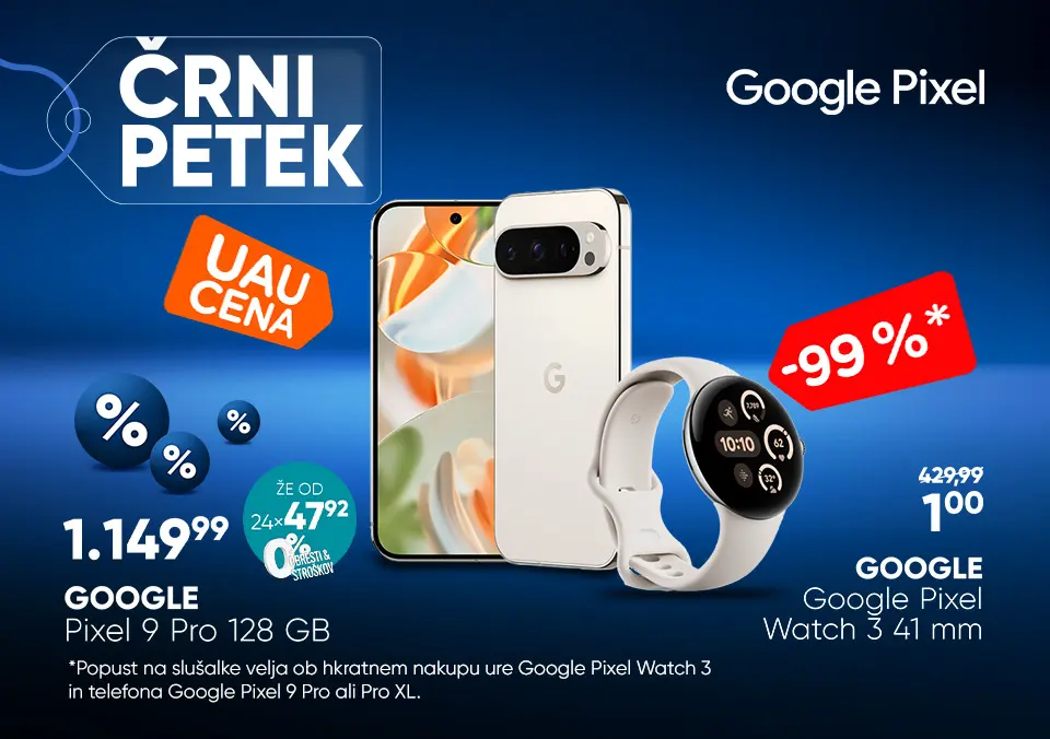 Google Pixel Watch 3 za samo 1 € ob nakupu Google Pixel Pro ali Pro XL!