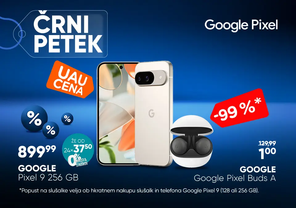 Izberi Google Pixel 9 in prejmi Buds A za 1 €!