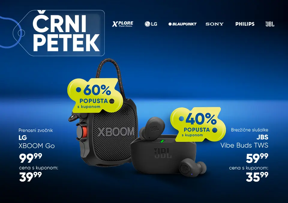 Uporabi kupon in izkoristi popust na slušalke in zvočnike
