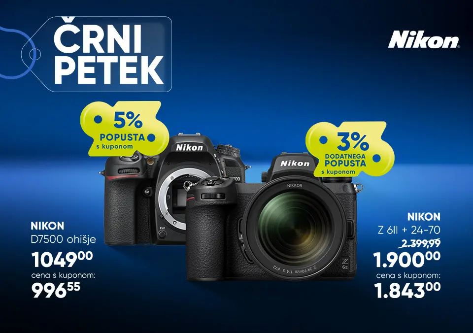 Uporabi kupon in izkoristi popust na fotoaparate