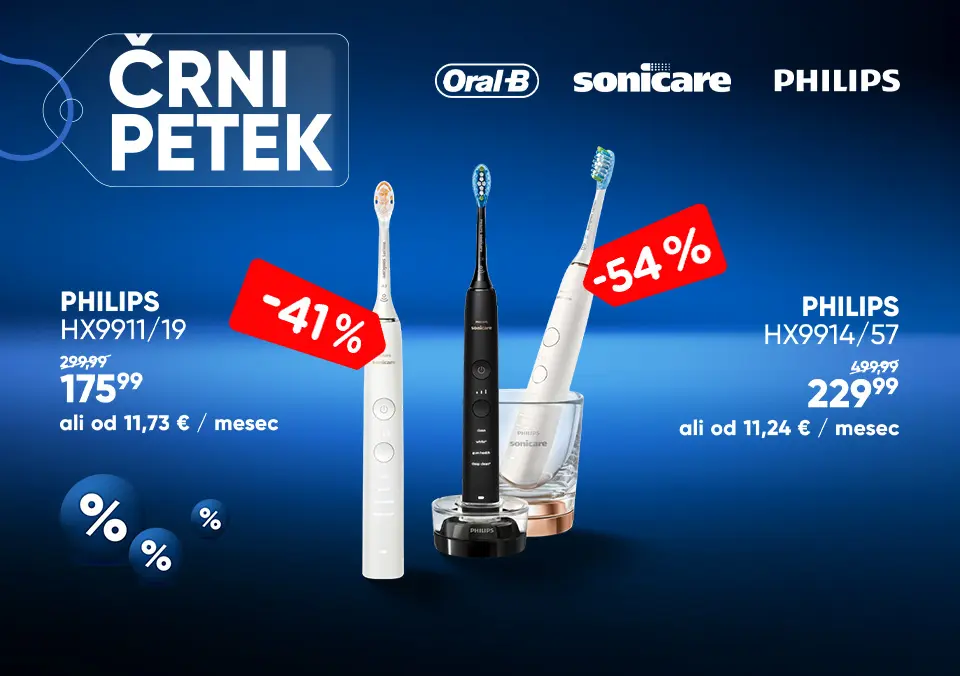 Velika izbira električnih zobnih ščetk