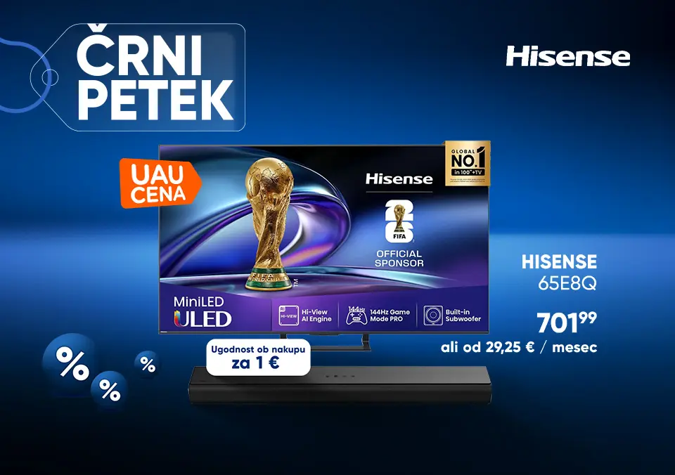 Kupi Hisense TV in prejmi soundbar samo za 1€