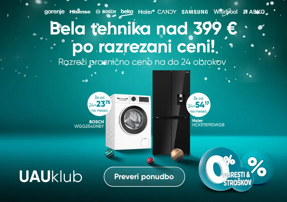 Bela tehnika nad 399 € po razrezani ceni!