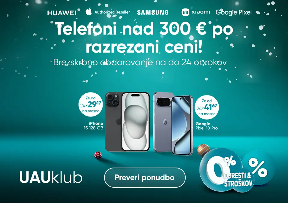 Telefoni nad 300 € po razrezani ceni!