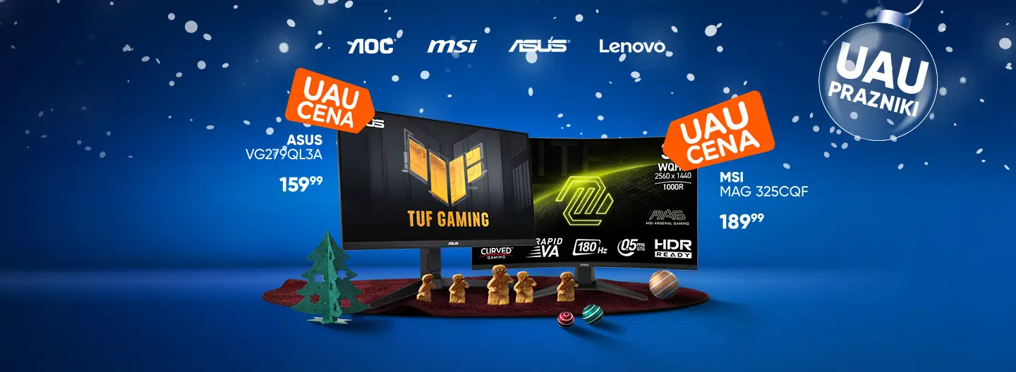 Široka izbira monitorjev po prazničnih cenah