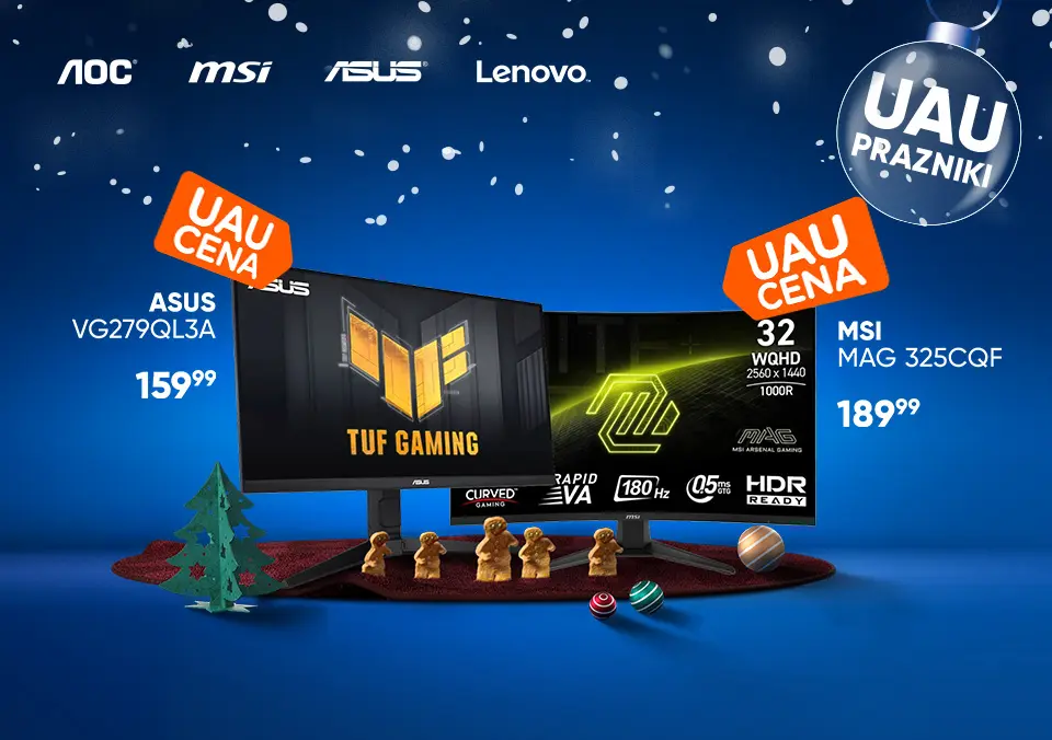 Široka izbira monitorjev po prazničnih cenah