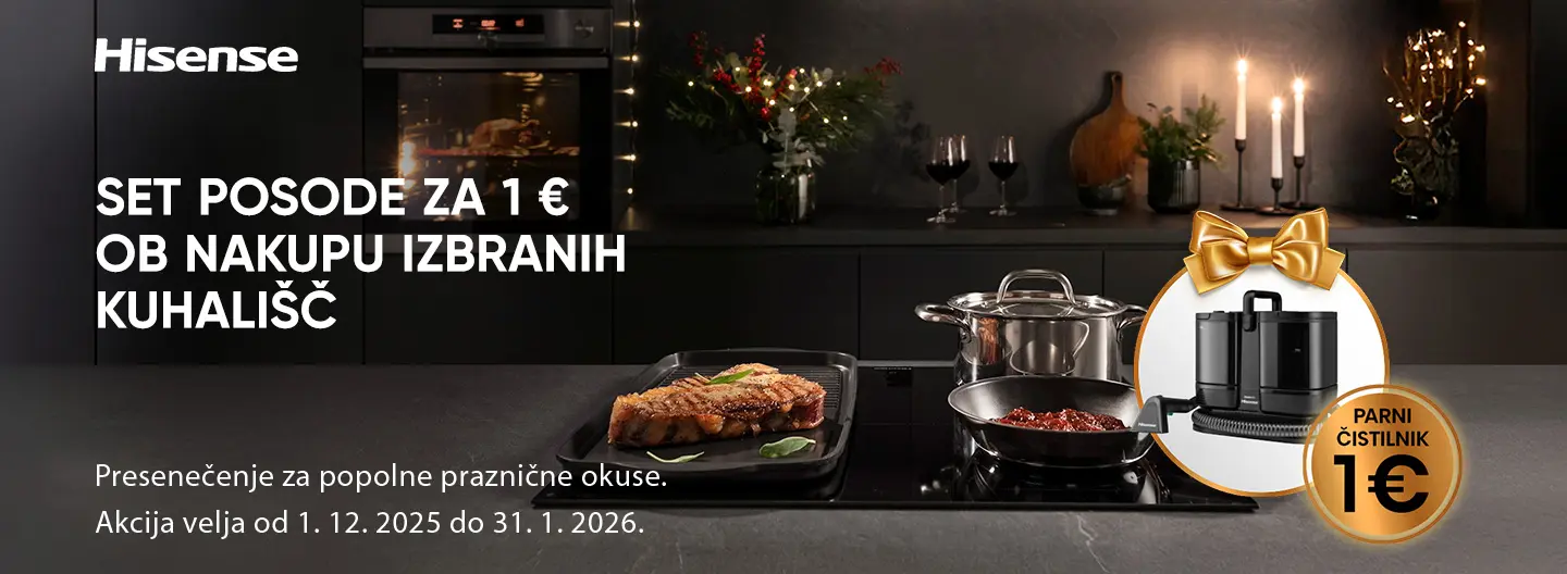 Set posode za 1 € ob nakupu  izbranih kuhališč