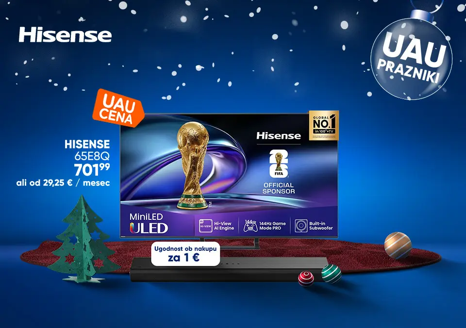 Kupi Hisense TV in prejmi soundbar samo za 1€