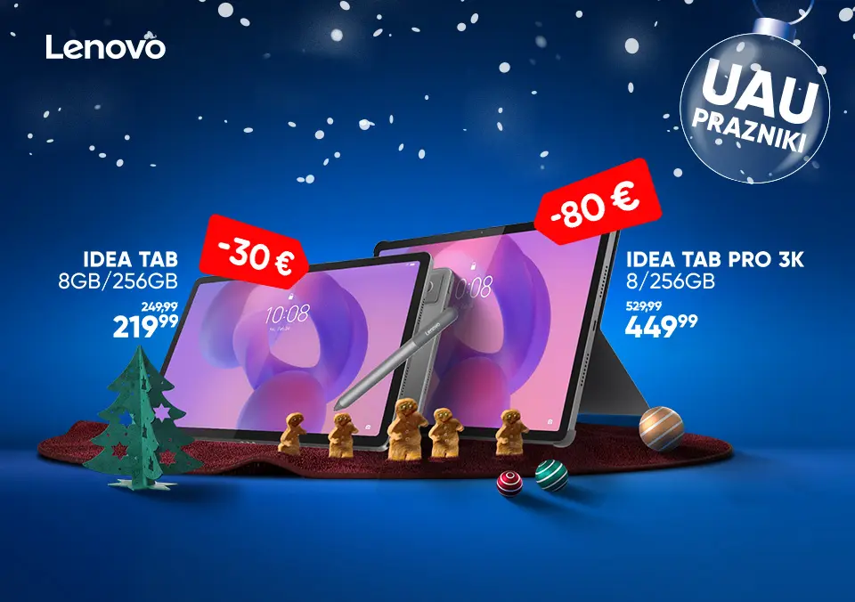Podari produktivnost z Lenovo tablico!