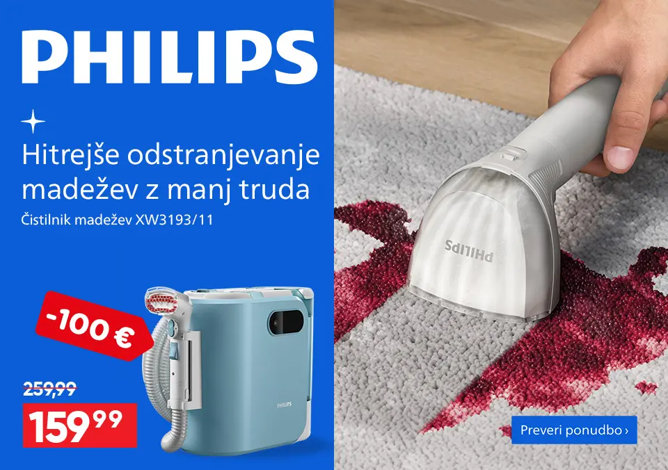 Čistilnik madežev Philips XW3193/11 100 € ceneje