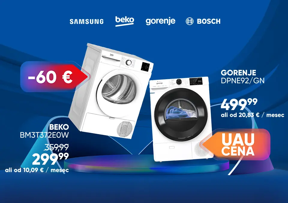 Sušilni stroji kakovostnih znamk po super cenah