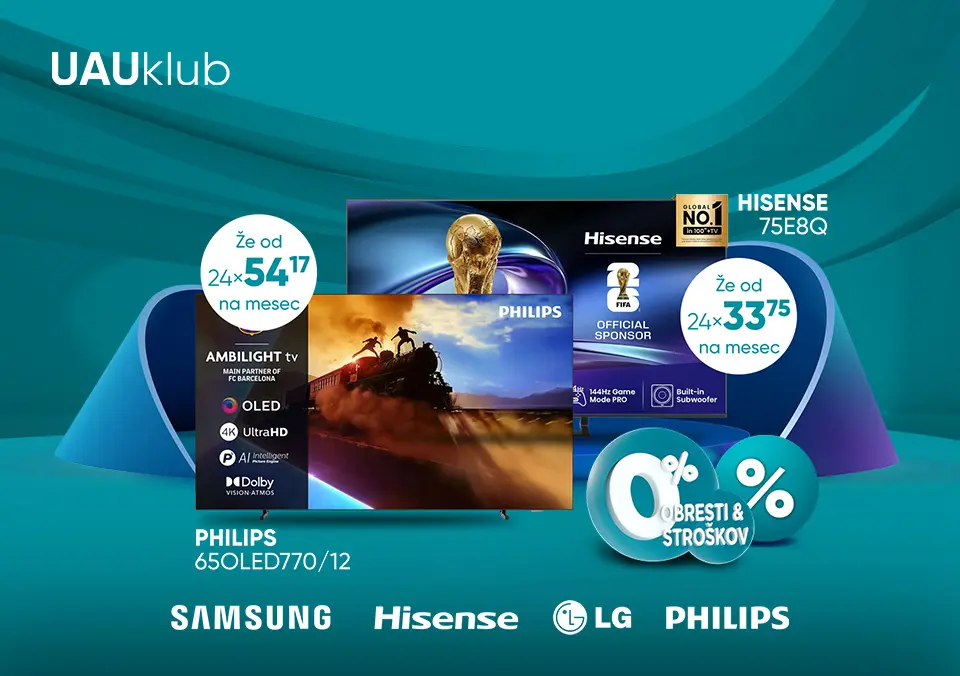 Razreži cene televizorjev na do 24 obrokov!